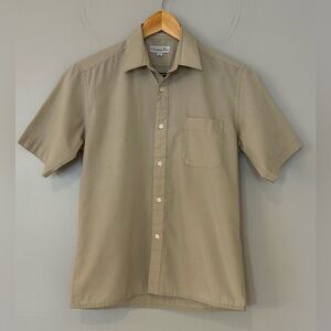 Christian Dior Boy’s Casual Tan Button Down Shirt. Boys Size 14